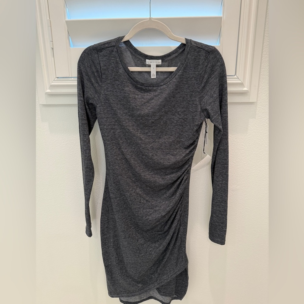 Leith long sleeve gathered dress